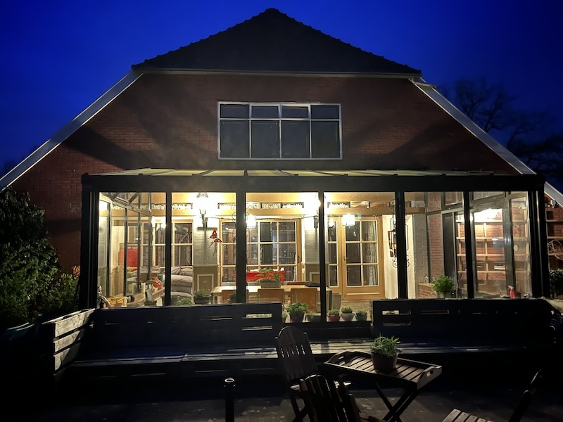 Serre verlicht